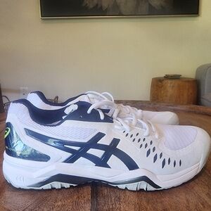Asics Gel Resolution 9 Tennis Shoes Men\'s 12.5 Blue Athletic Pickleball Sneakers ASICS Men main image 2